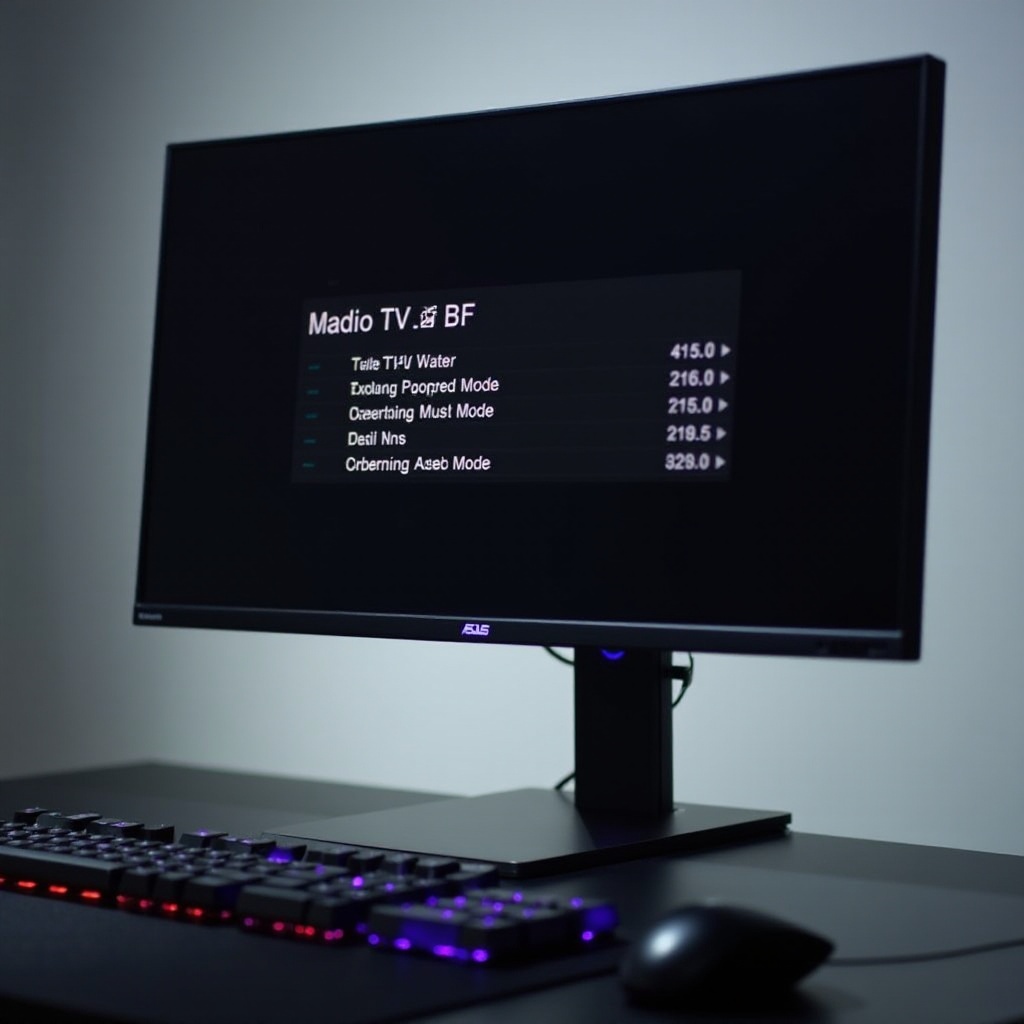 asus tuf monitor change mode